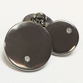 12929 Gunmetal and Rhinestone Blazer Button, 2 Sizes 12929 Gunmetal and Rhinestone Blazer Button, 2 Sizes