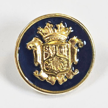 14067 Gold Blazer Button with Navy Epoxy, 2 Sizes