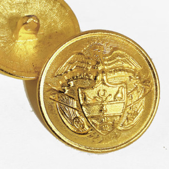 14171 - Matte Gold, Cast Metal Coat and Overcoat Button, 1-1/8" 