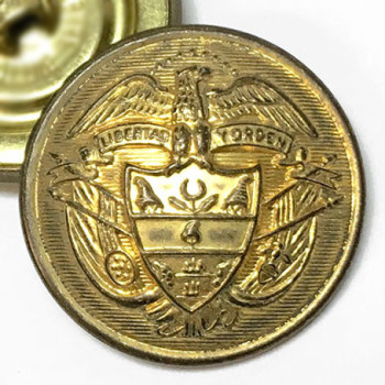 14165 - Old Gold Metal Coat Button, 29mm