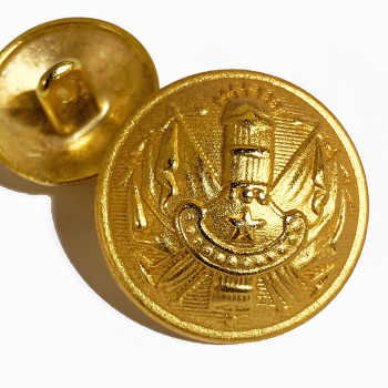 14180 -  Gold Metal Military Look Button, 4 Sizes