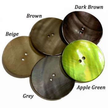 1425 - Large Rivershell Button, 2" - in 5 Colors