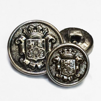 15066 Antique Silver Blazer Button - 2 Sizes