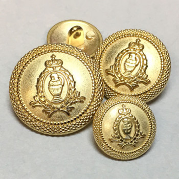 17-129 Matte Gold Blazer Button - 3 Sizes 17-129 Matte Gold Blazer Button - 3 Sizes