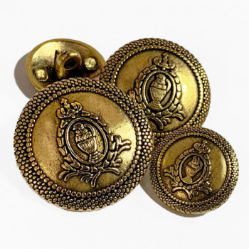 17-130  Antique Gold Blazer Button - 3 Sizes