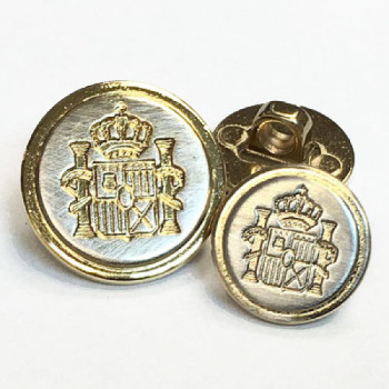 350133 Nickel + Gold Blazer Button, 2 Sizes