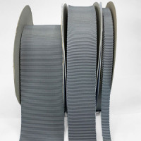 8000  Col. 3 Grey Petersham  100% Polyester Grosgrain Ribbon, 7 Sizes - Sold by the Yard