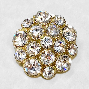 9248G Large Rhinestone Button, 1-3/8"