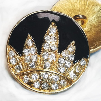 9516 Gold and Black Epoxy Rhinestone Button 9516 Gold and Black Epoxy Rhinestone Button