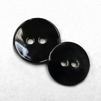 AG-1001 Black Agoya Shell, Shirt or Blouse Button, 2 Sizes - Sold by the Dozen 