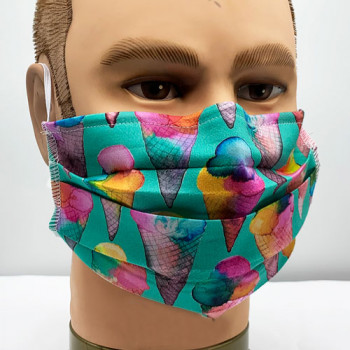 AM-150 Ice Cream Cone Pattern Protective Face Mask — Sold per piece or in Packs of 5