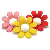 AN-1200 - Large, Flower Petal Button with Shank in 3 Colors - 40mm 