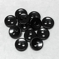 BB-05-D Black 2-Hole Doll Buttons, Priced by the Dozen