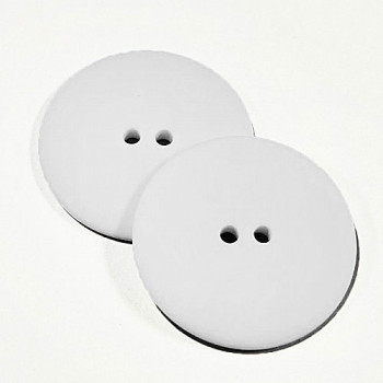 BB-1020M  Large, Matte White, 2-Hole Button, 1-3/8" - Priced by the Dozen