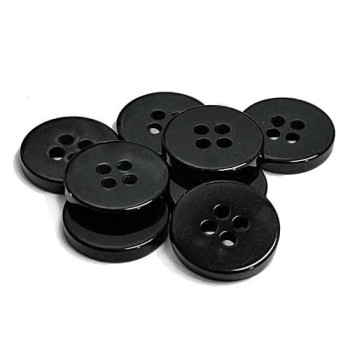 BC-01-D 4-Hole Black Stay Button, 2 Sizes - Priced by the Dozen