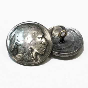 BFM-15  Genuine Indian Head Nickel Button 