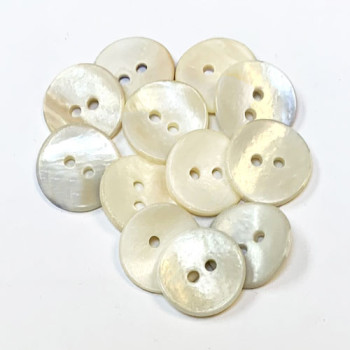 BGM-1100 Beige Mussel Shell Button - 5/8", Sold by the Dozen