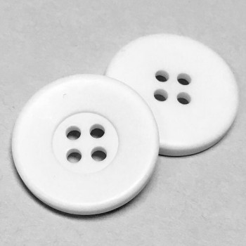 BL-158 Dull White Uniform, Lab, or Chef Coat Button, 7/8" - Priced per Dozen