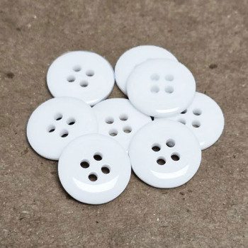 BL-506  4-Hole White Button, 5/8" - Sold by the Dozen