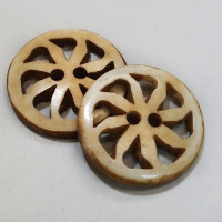 BN-067 Hand Stained Carved Bone Button