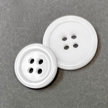 BWH-2144 - 4-Hole White Button, 2 Sizes - Priced per Dozen