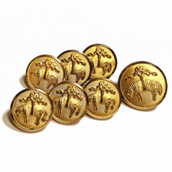M-1900SET  Set of Women's Brooks Brothers Blazer Buttons in Gold Finish, (5/8" and 3/4")  