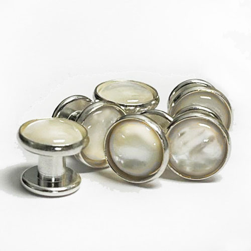 CFA11 Mother Of Pearl Tuxedo Studs, 11mm Set of 6