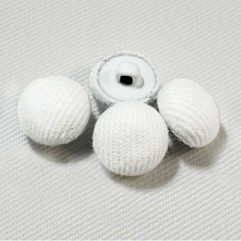 CFN-203 - Full Ball White Twill Chef Jacket Button, 5/8"