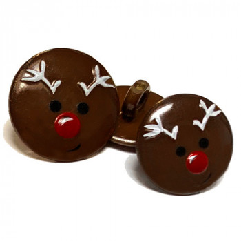 CH-2817 Christmas Reindeer Button - 2 Sizes