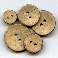 CO-612-Two Hole Coconut Button - 9 Sizes, Priced by the Dozen 