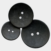 CO-712C Large Black Coconut Button, 3 Sizes