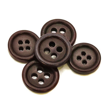 CZ-29 - Dark Brown, Genuine Corozo Sport Shirt Button, 2 Sizes - Priced by the Dozen