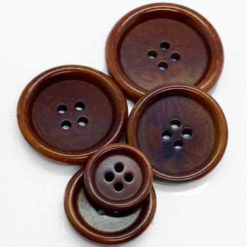 CZ-45 Genuine Corozo Button in Saddle Brown - 5 Sizes CZ-45 Genuine Corozo Button in Saddle Brown - 5 Sizes