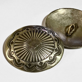 DM-25 Concho Style Metal Button, 32mm x 37mm