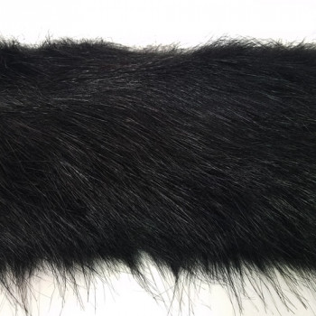 FUR-182 Black Faux Fox Fur Trim,  4 inch