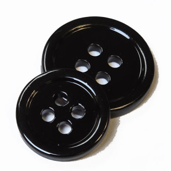FWSB-17 Black Freshwater Shell Suit Button, 2 Sizes
