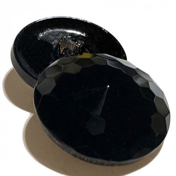 G-0405 Jet Glass Button, 32mm
