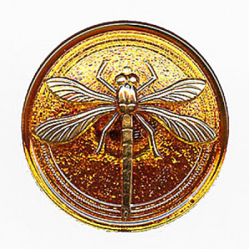 GL-9193 Glass Dragonfly Button, 2 Sizes - 31mm, 41mm