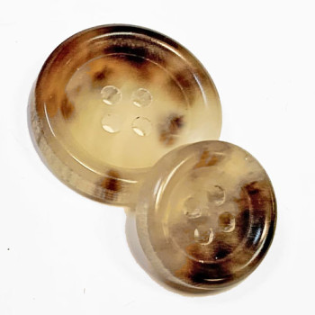 GH-05 Light Brown Genuine Horn Suit Button, 3 Sizes