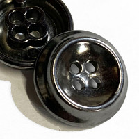 GM-1145 Gunmetal 4-Hole Button, 13/16"