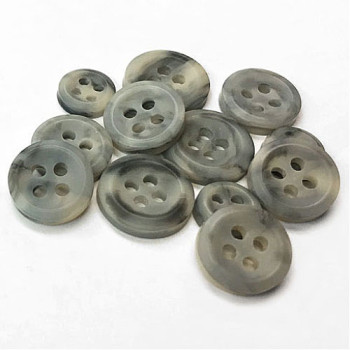 HN-309 Grey Sport Shirt Button - 2 sizes, Priced per Dozen