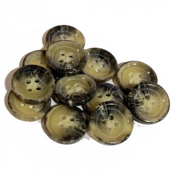 HP-60-Mottled Tan Imitation Horn Button, 5/8" - Sold by the Dozen