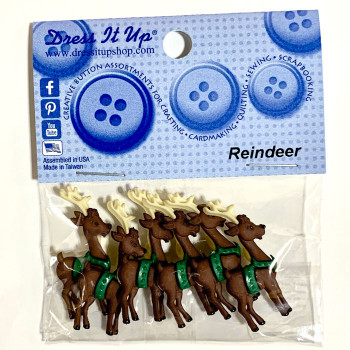JJ-12374 Christmas Reindeer Buttons