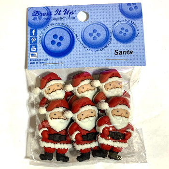 JJ-12387 Santa Singles Christmas Buttons 