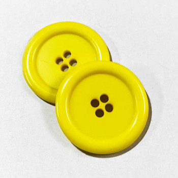KB-808 Large, 1" Yellow Button, Priced by the Dozen - (SAVE WHEN BUYING 12 DOZEN OR MORE!)
