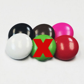 L-10450 Patent Leather Covered Button with Loop Back  - in 8 Sizes and 5 Colors