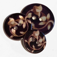 LS-110 - Floral Pattern Rivershell Button - 4 Sizes 