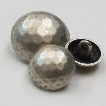 M-11641-Antique Silver Metal Shank Button, 3 Sizes 