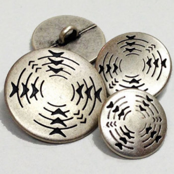 M-1236 - Southwestern Style Metal Button - in 2 Sizes