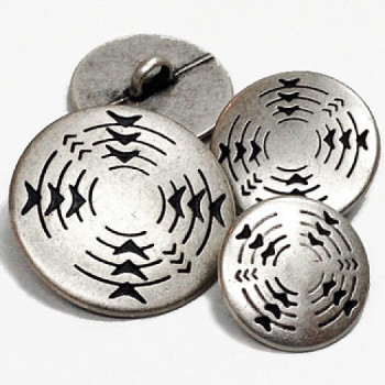 M-1236 - Southwestern Style Metal Button - in 2 Sizes